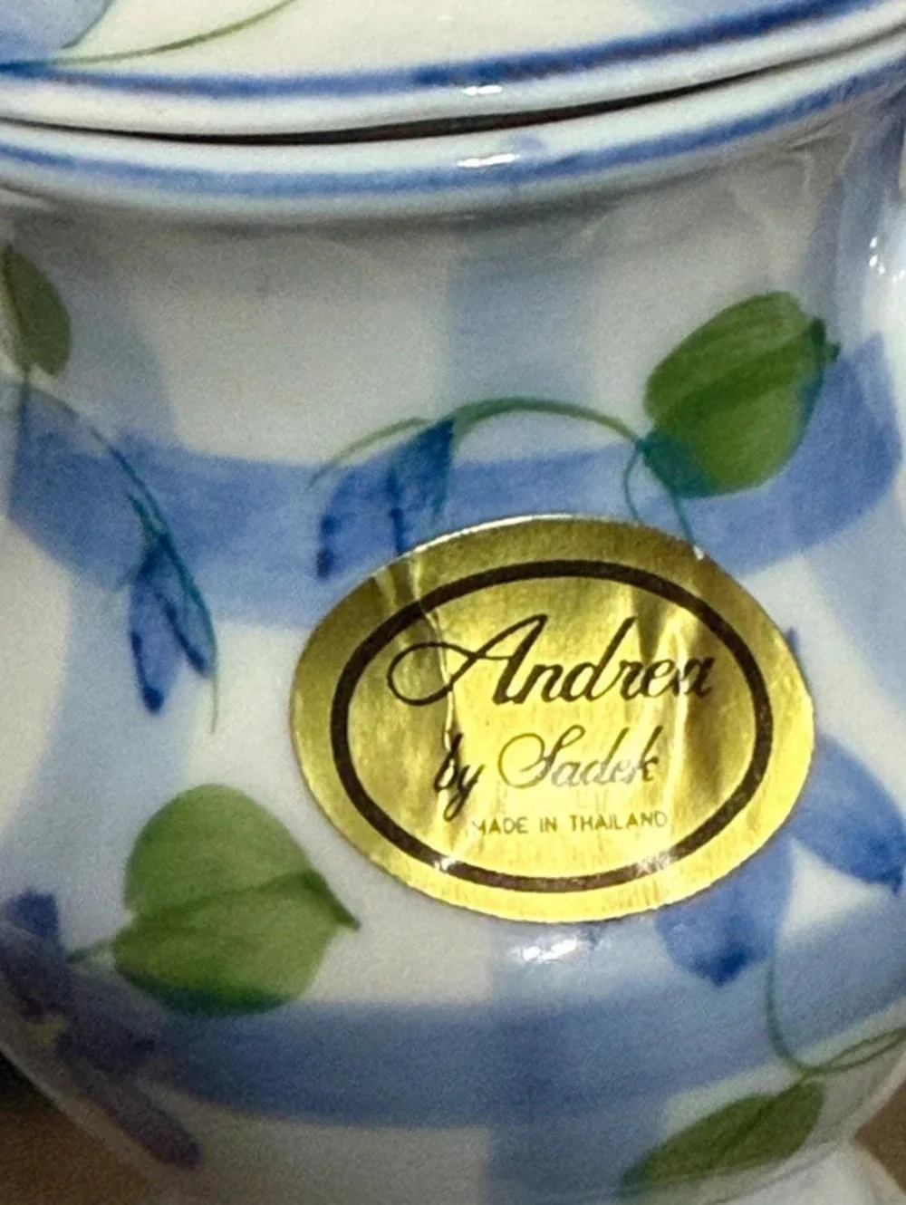 Andrea by Sadek Miniature Porcelain Teapots Set of 3